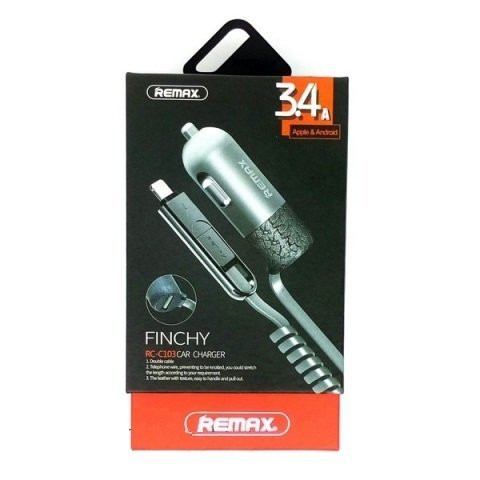 

Автомобильная зарядка USB FINCHY 3.4A для iPhone и micro-USB