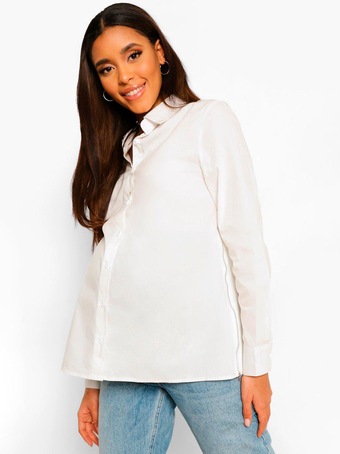 

Рубашка для беременных Boohoo bh06110186 38 Белая