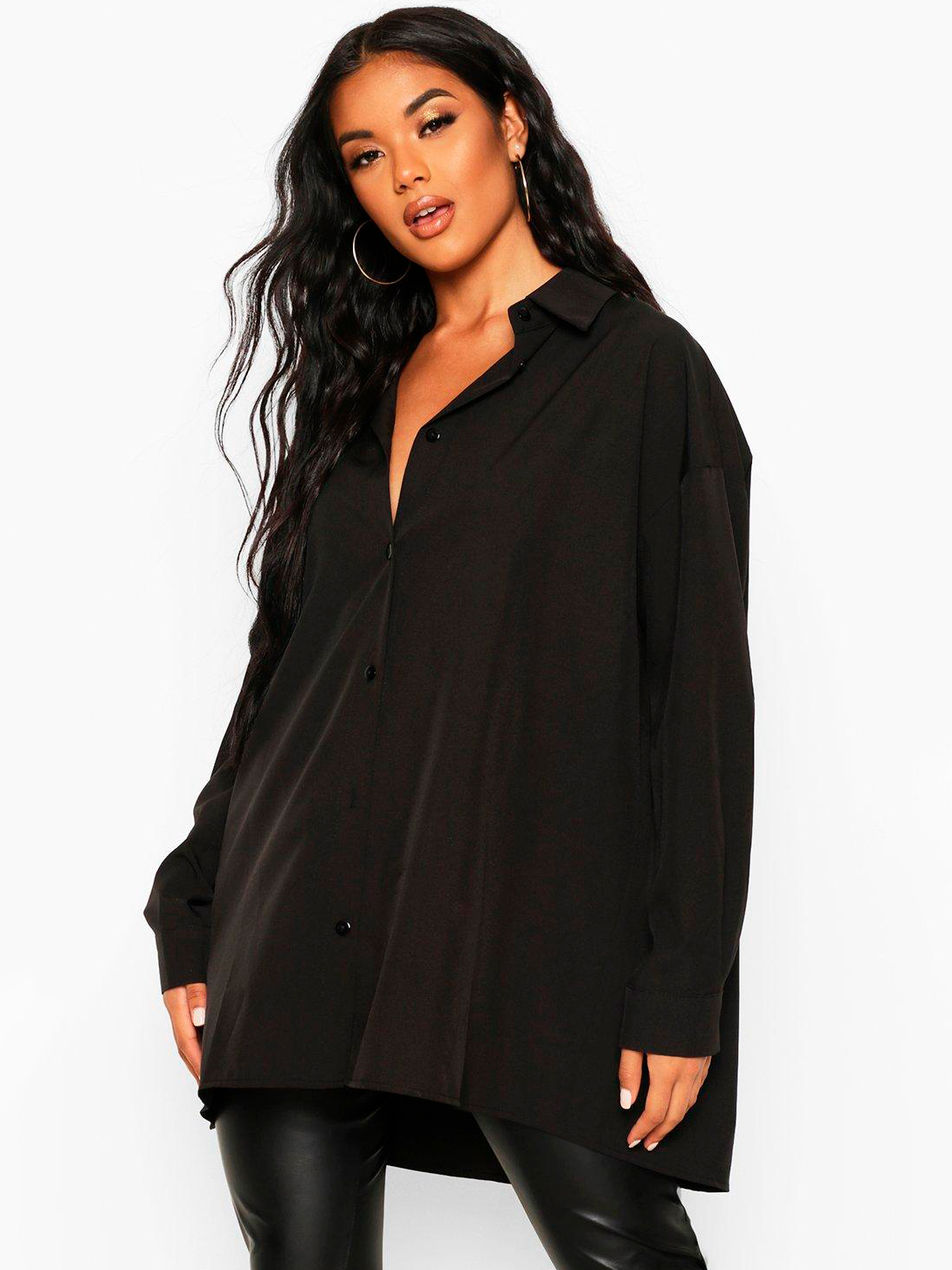 

Рубашка Boohoo bh06110222 44 Черная