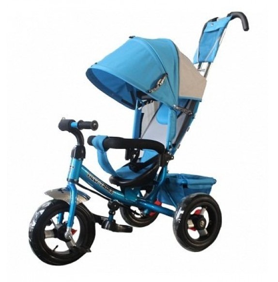 

Велосипед-коляска дитячий триколісний Tilly Trike T-364 колеса надувні (синій)