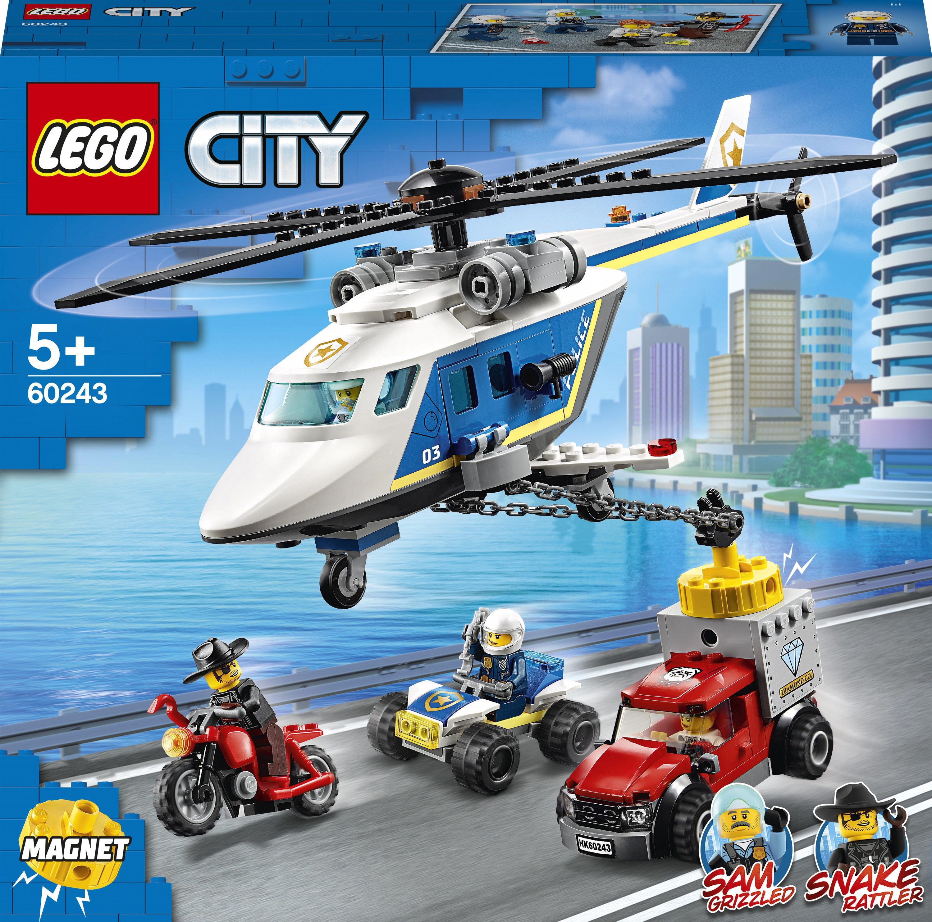 

Конструктор LEGO City Police Погоня на полицейском вертолёте 212 деталей (60243)