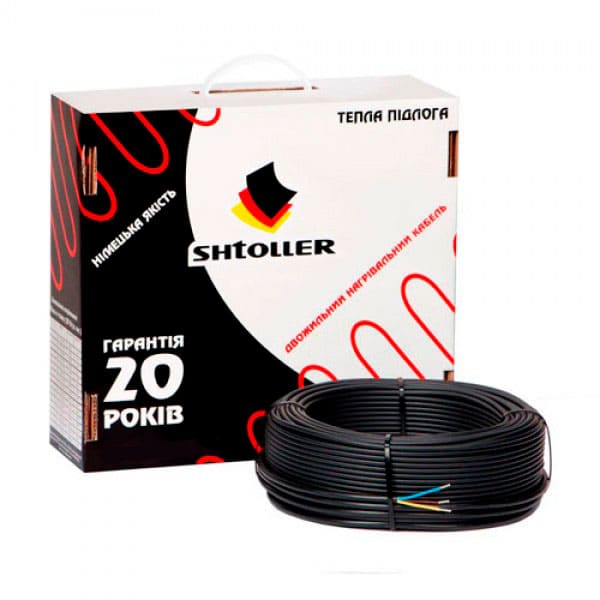 

Теплый пол Shtoller двухжильный нагревательный кабель 20 EC 40 м.п.