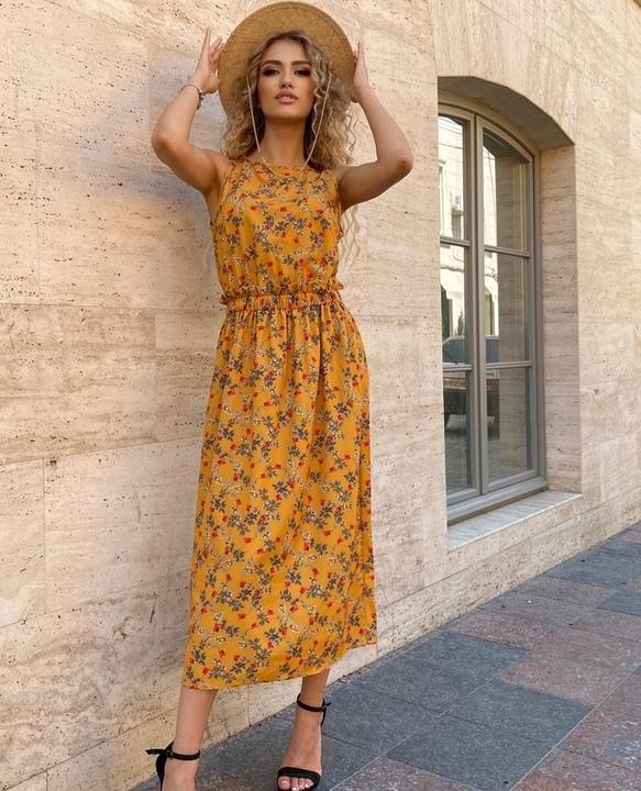 

Платье G&M k-82386 - Размер цвет горчица, Платье G&M k-82386 46-48 Размер цвет горчица