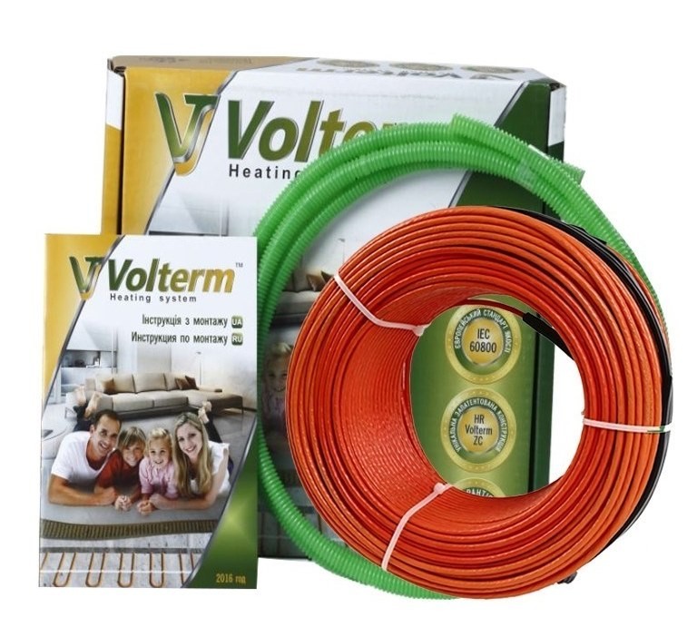 

Теплый пол Volterm HR18 210Вт, 18Вт/м, 1,2 - 1,5 м² двухжильный нагревательный кабель