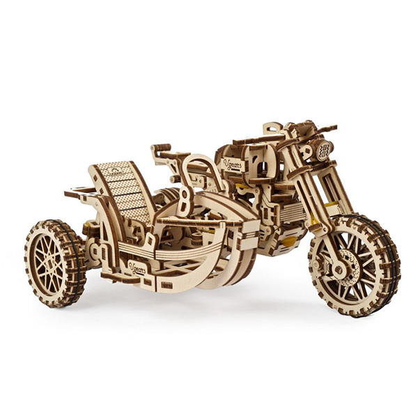 

Механические 3D пазлы UGEARS - «Мотоцикл Scrambler UGR-10 с коляской»