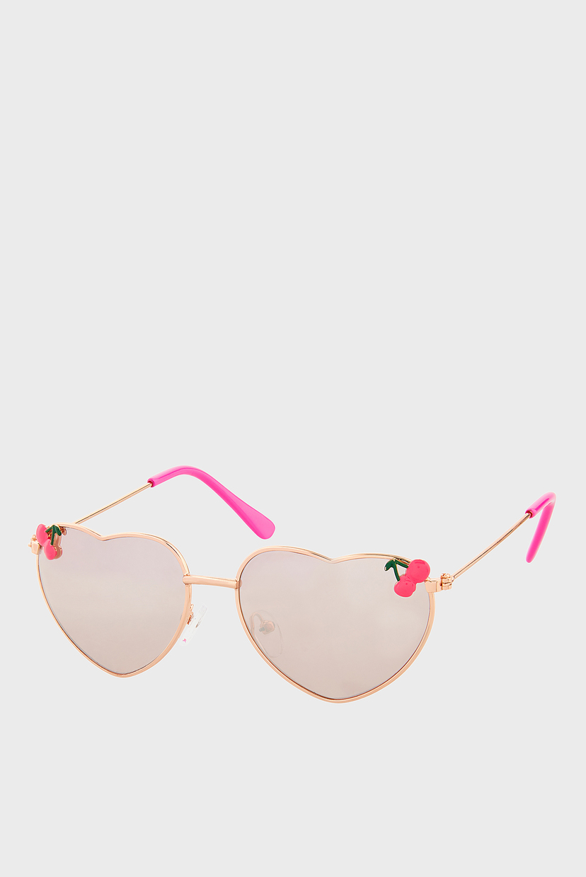 

Золотистые солнцезащитные очки CHERRY HEART AVIATOR Accessorize OS 883125
