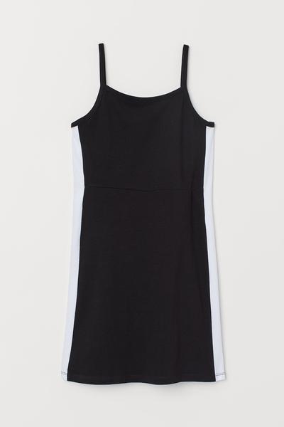

Трикотажное платье без рукавов H&M 158/164 (165/84) Черный/Белый