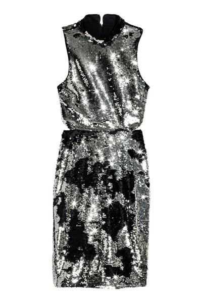 

Платье с пайетками H&M 34 (160/80А) Серебристый/Черный
