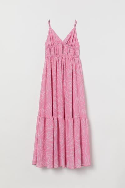 

Платье из структурной ткани H&M 36 (165/84А) Розовый/Рисунок
