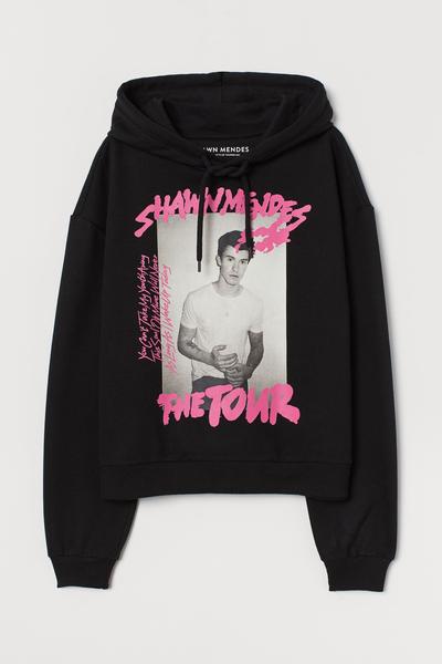 

Худи с принтом H&M S (165/88А) Черный/Shawn Mendes