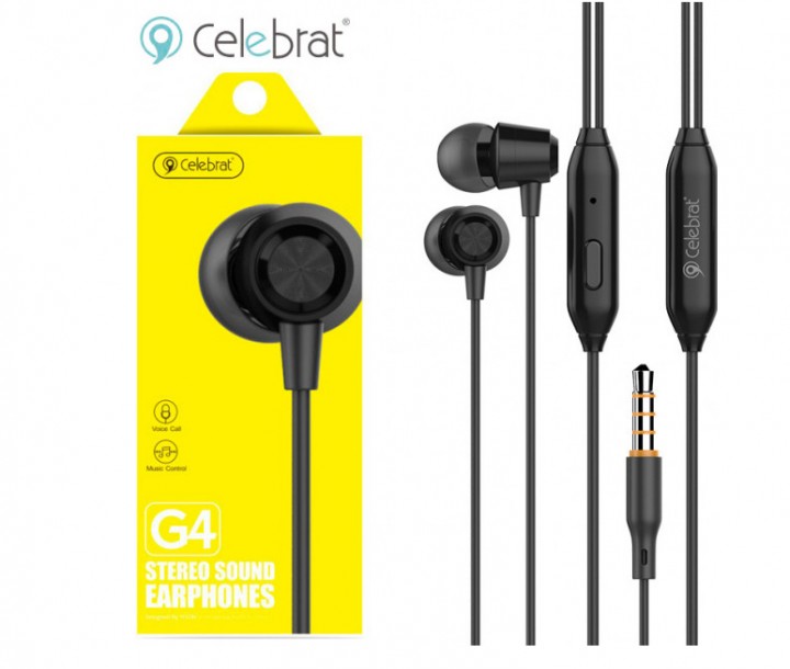 

Наушники с микрофоном Celebrat G4 черные