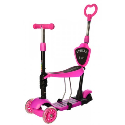 

Самокат iTrike Maxi JR 5 в 1 pink (JR 3-026-B-1 pink)