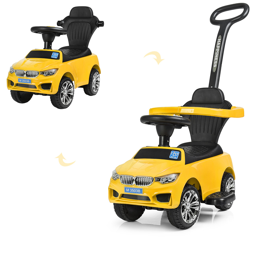 

Каталка-толокар Bambi M 3503B (MP3)-6 2в1 жовтий