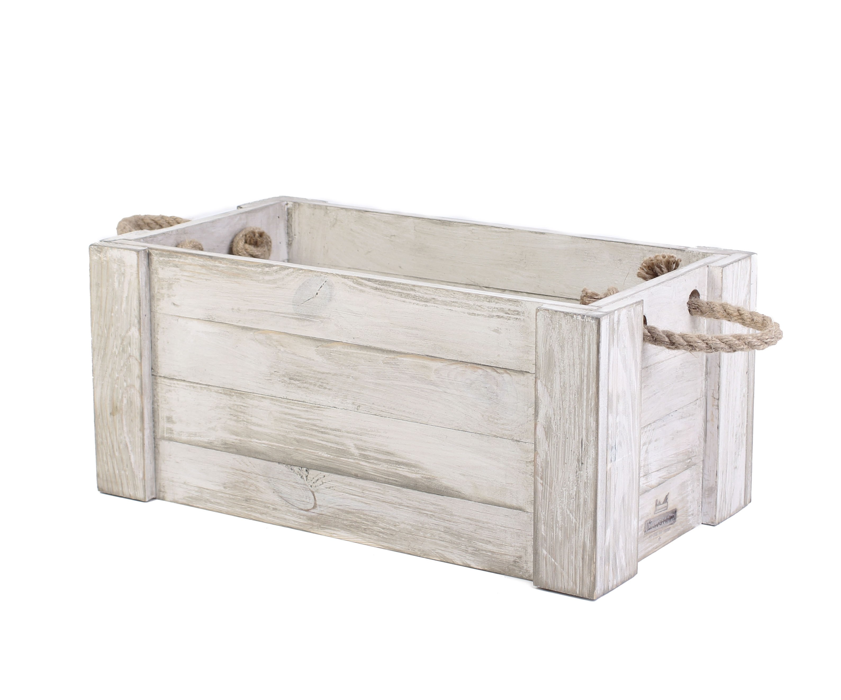 

Деревянный ящик «Олд» с канатными ручками HomeDeco 21x33x50 Нормандия