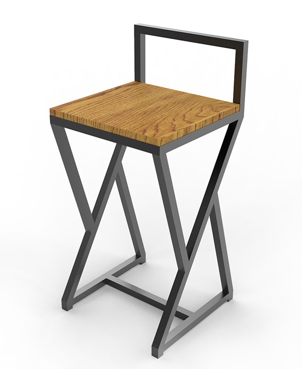 

Стул барный LFWood CASE ЛОФТ 750х350х350 ДСП Ясень навара FLT11035