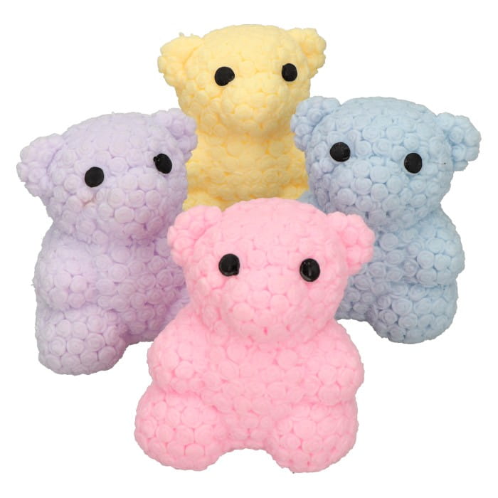 

Набор игрушек антистресс Сквиши - Squishy Мишка 9 см, со светом, 4 шт