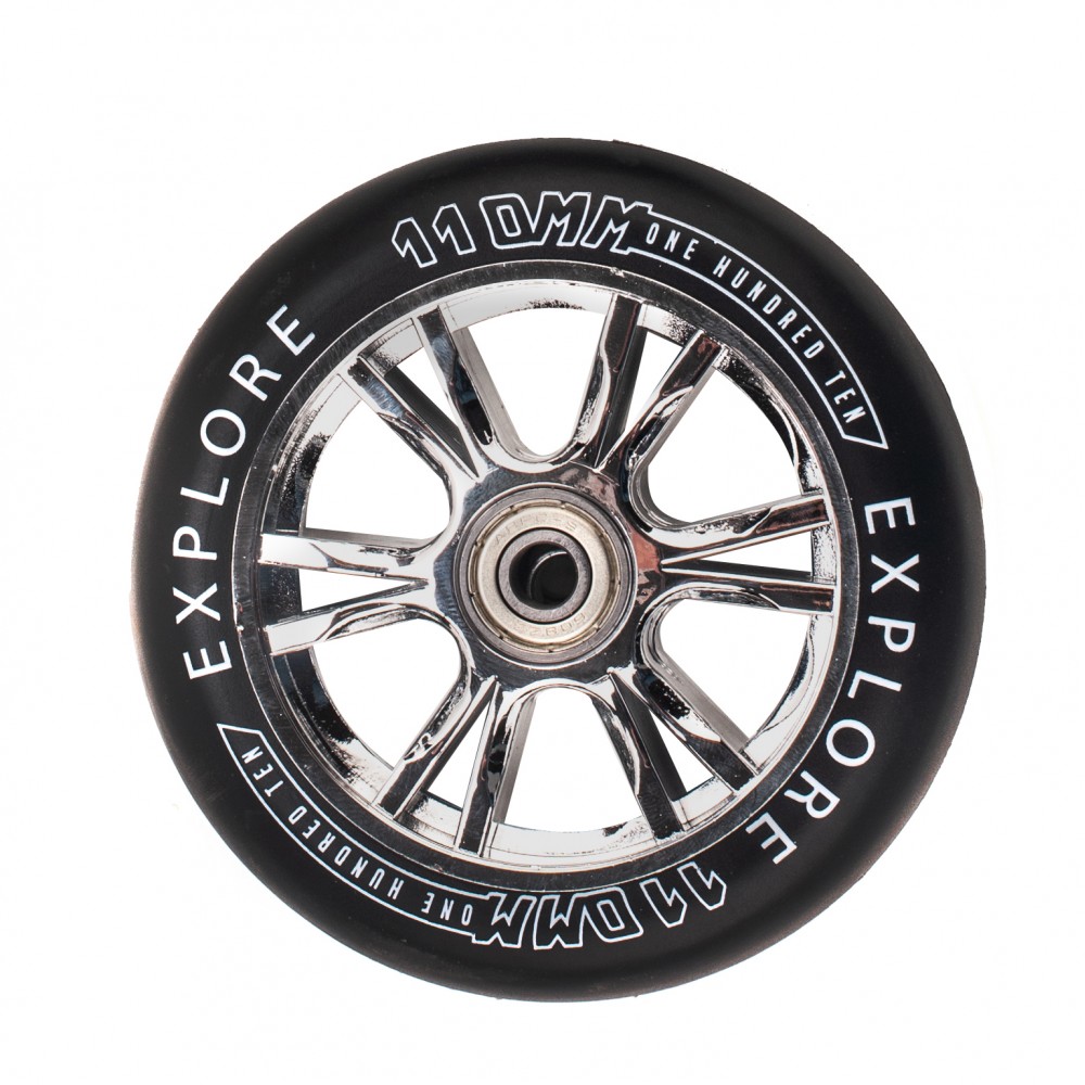 

Запасное колесо 110 мм для трюковых самокатов Freerider и Explore желтое SCOOTER WHEEL 110 SILVER