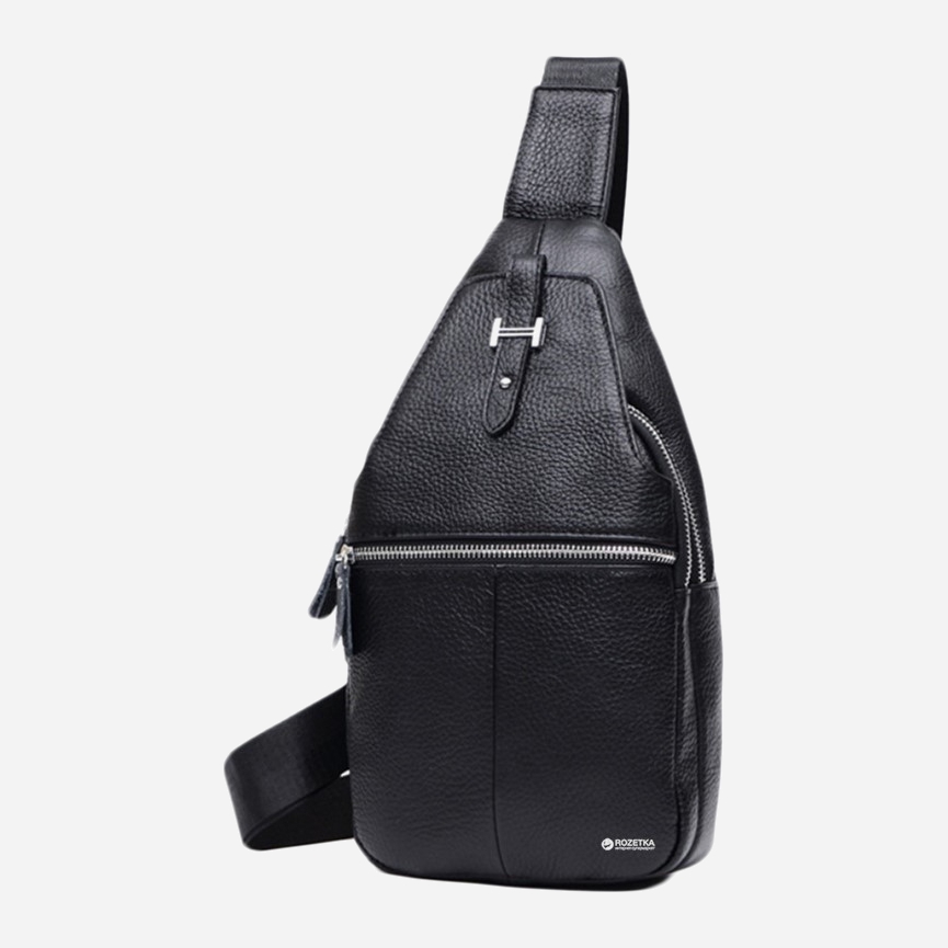 

Мужская кожаная сумка-слинг Tiding Bag M38-8151A Черная
