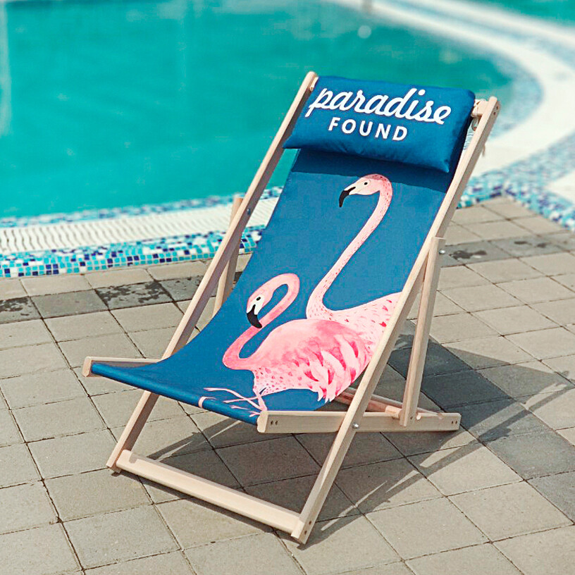 

Шезлонг деревянный Фламинго Paradise