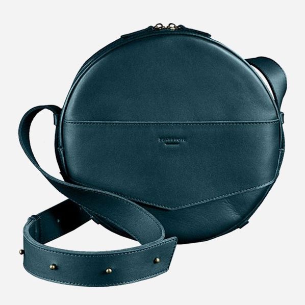 

Женская кожаная сумка-рюкзак BlankNote Круглая Maxi BN-BAG-30-malachite Малахит