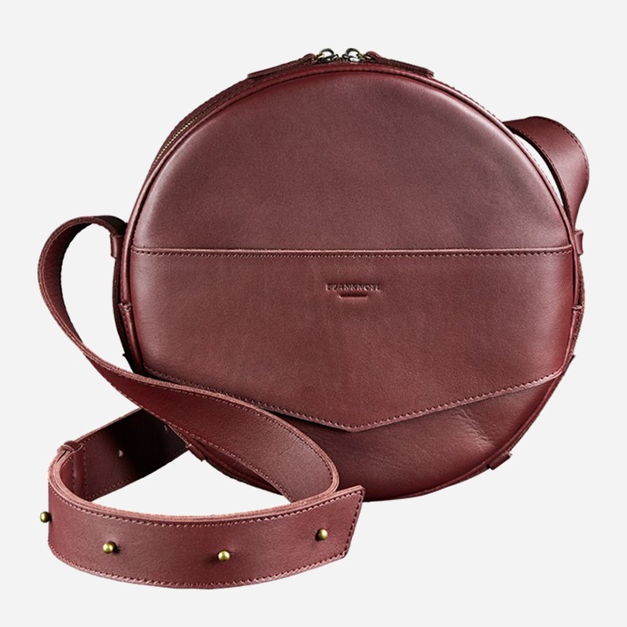 

Женская кожаная сумка-рюкзак BlankNote Круглая Maxi BN-BAG-30-vin Виноград