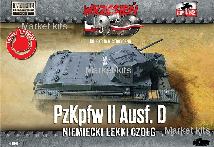 

Танк PzKpfw II Ausf.D 1:72 First To Fight (FTF012)