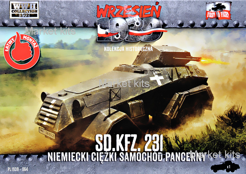 

Немецкий тяжелый бронеавтомобиль Sd.Kfz.231 1:72 First To Fight (FTF064)