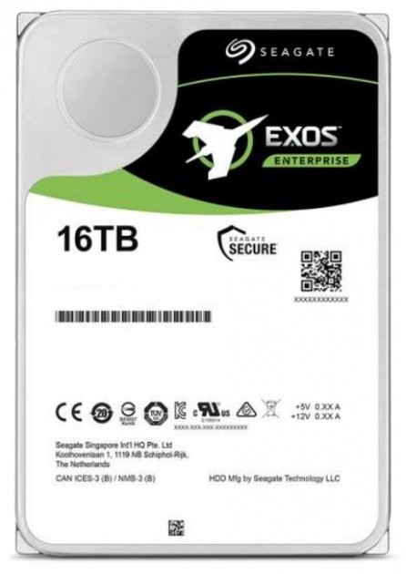 

Жесткий диск Seagate Exos X16 16TB ST16000NM003G SATAIII 3.5" 7200rpm 256MB