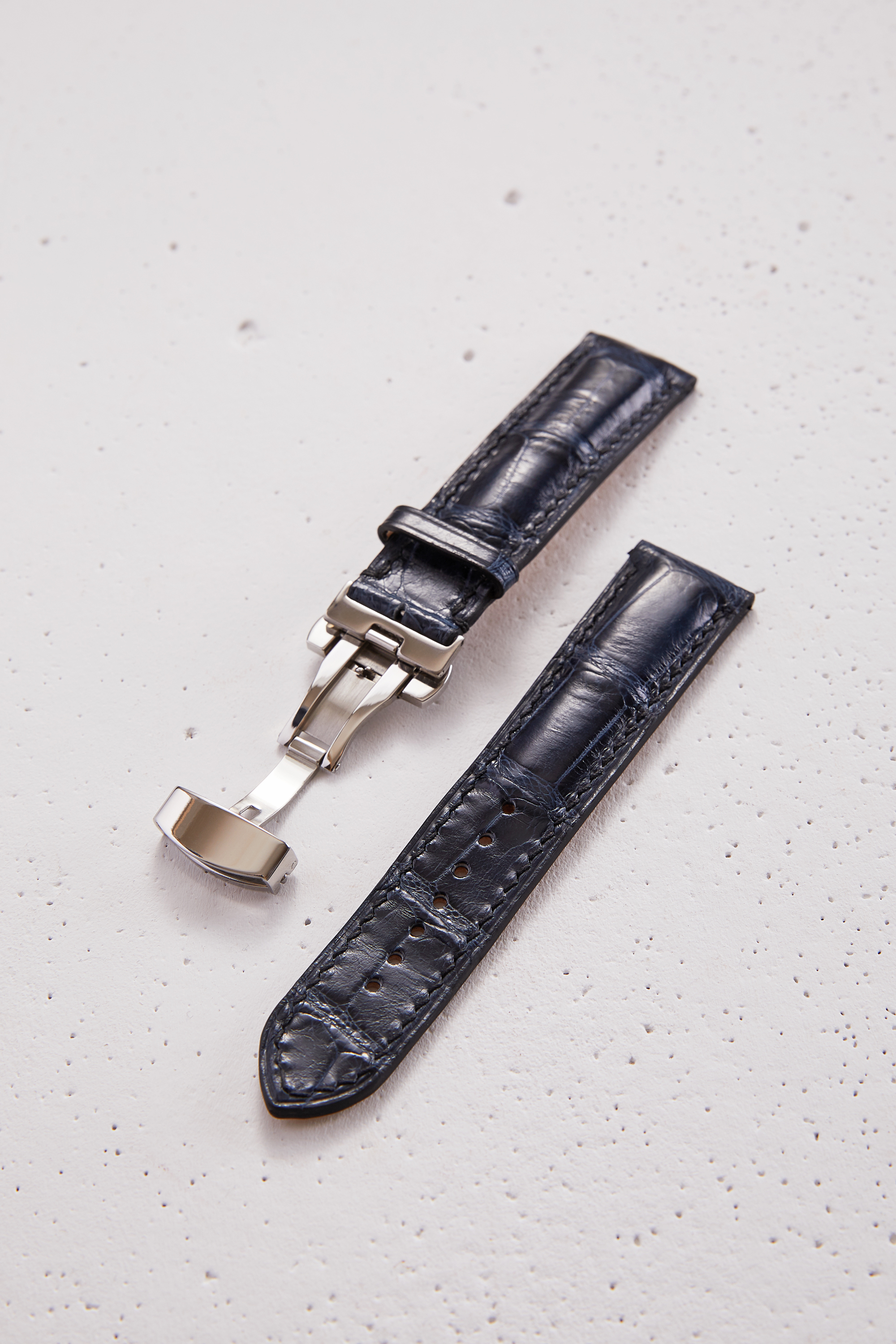 

Ремінець для годинника Balabanoff Alligator Padded Watch Strap Синій