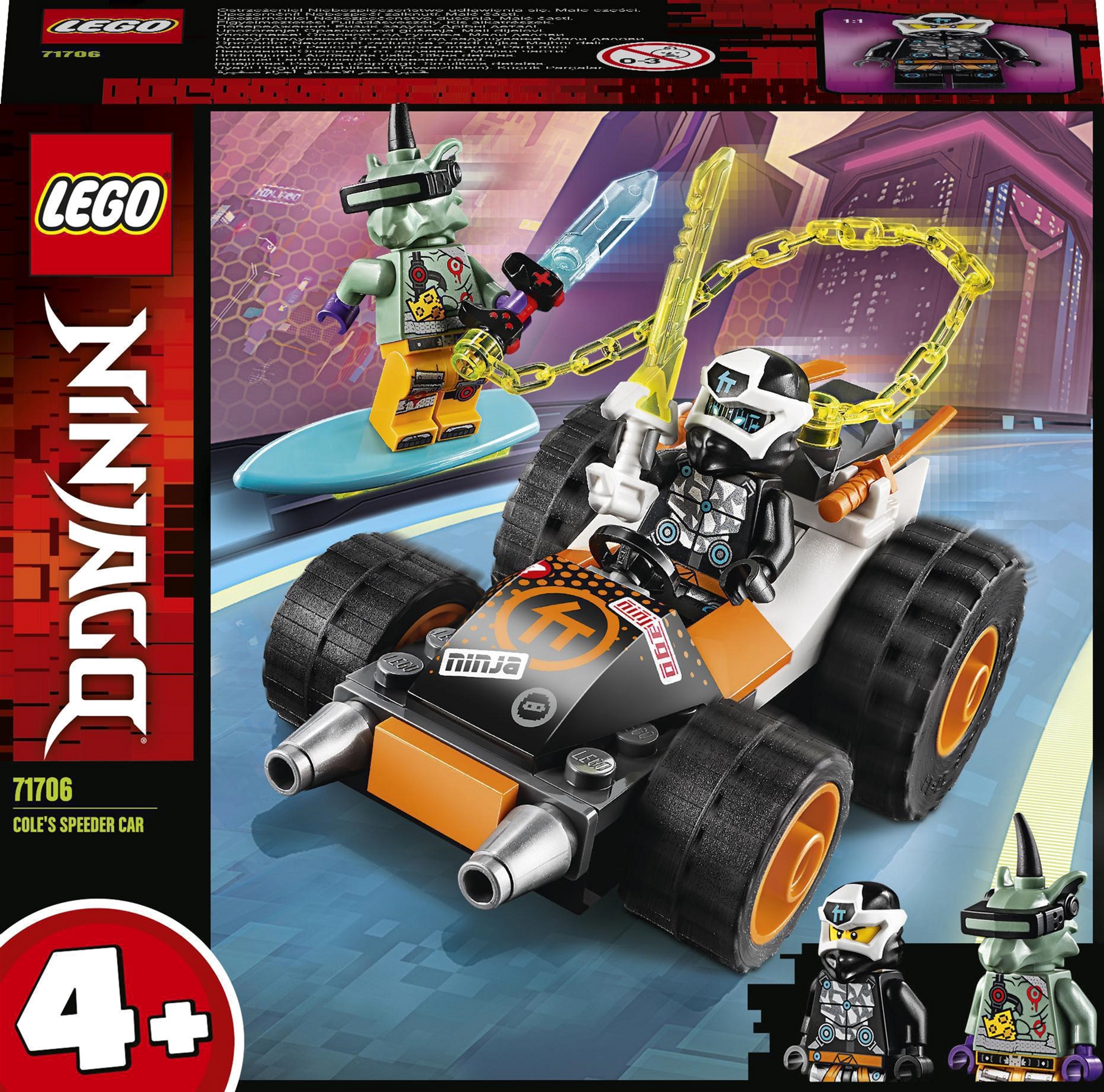 

Конструктор LEGO Ninjago Скоростной автомобиль Коула 52 детали (71706)