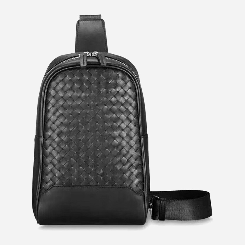 

Мужская кожаная сумка-слинг Tiding Bag B3-1700A Черная