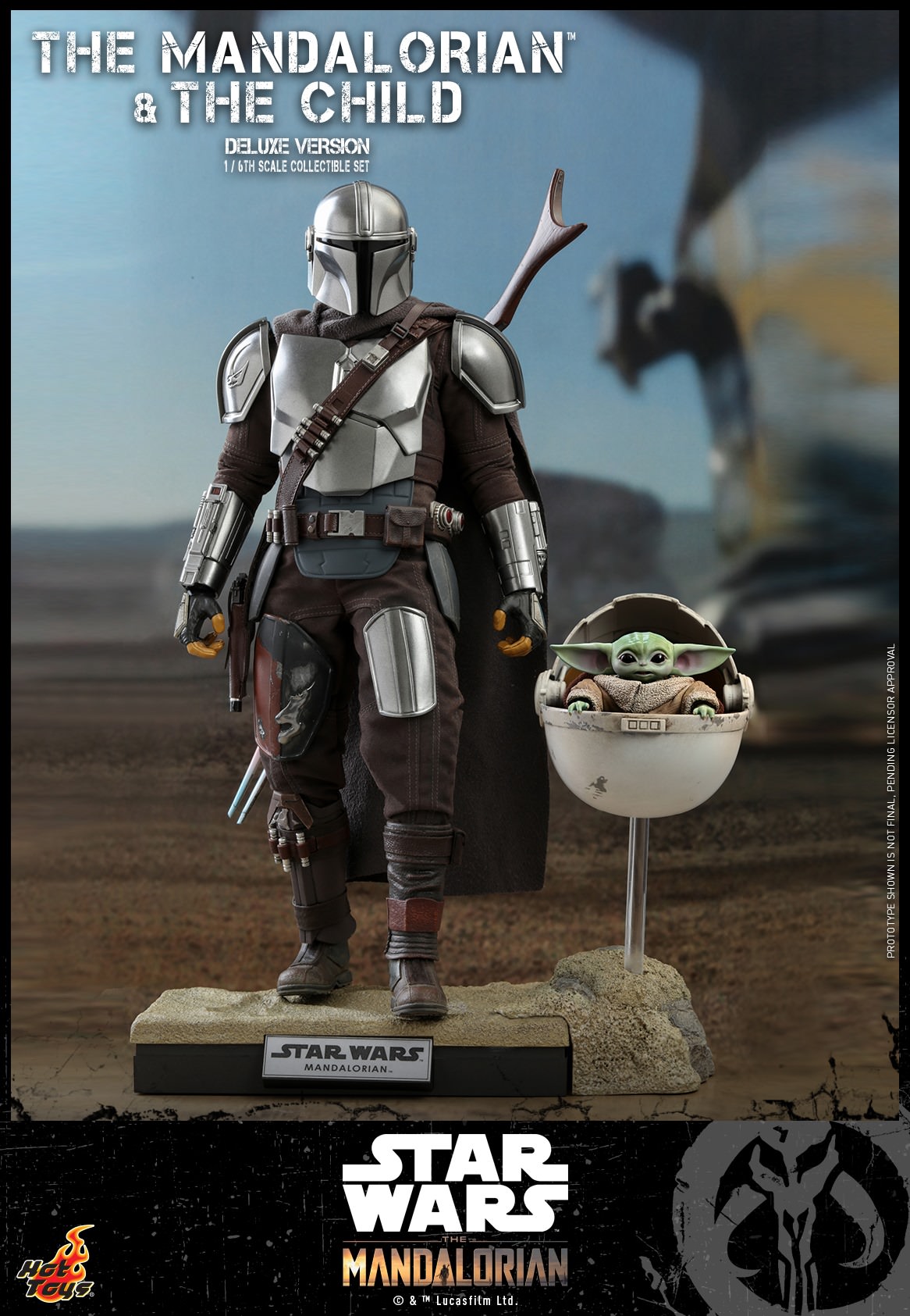 

Комплект колекційних фігурок Hot Toys Зоряні Війни - Мандалорець та Ґроґу (делюкс)