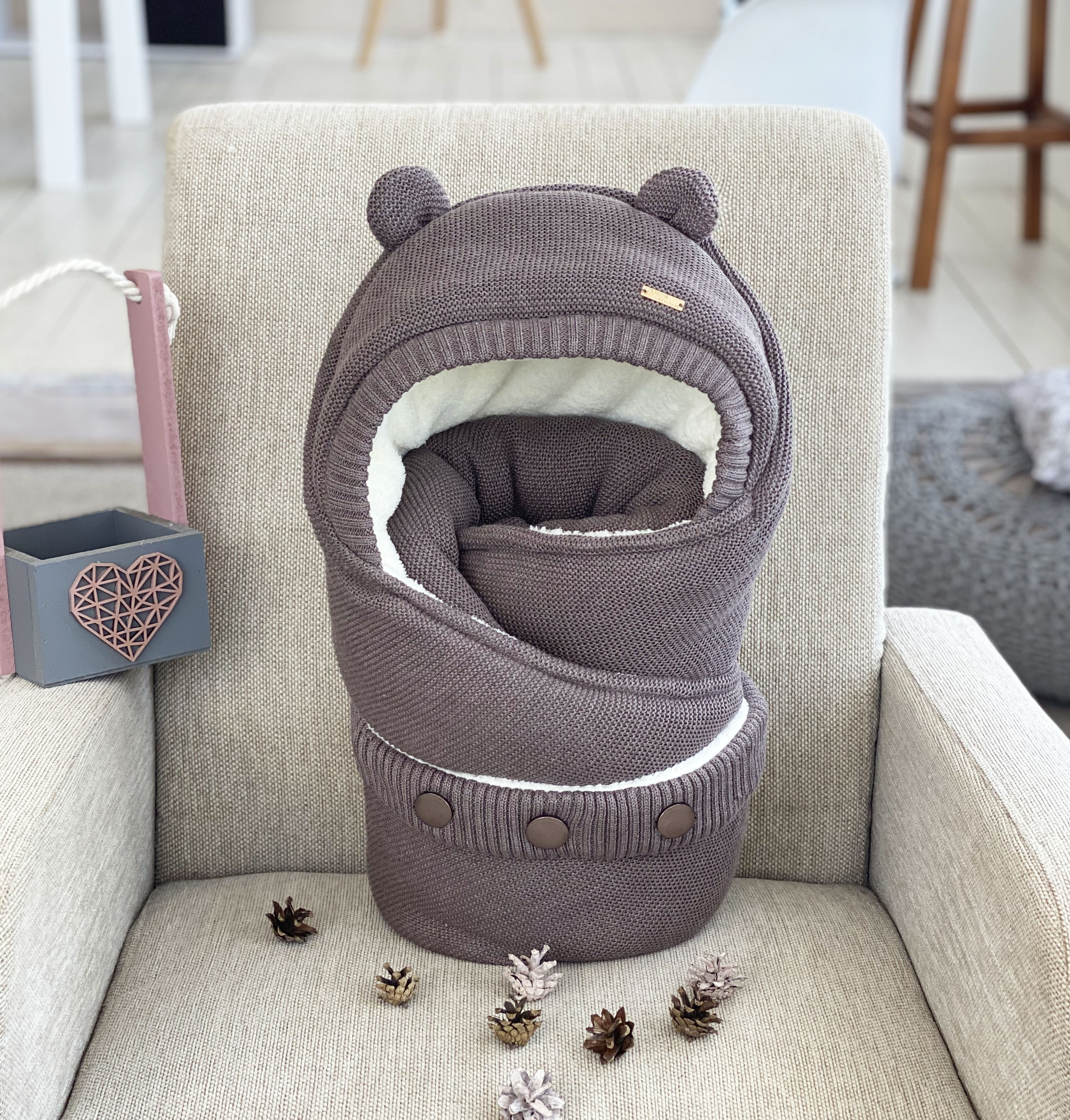 

Конверт зимний Baby Va Мишка коричневый