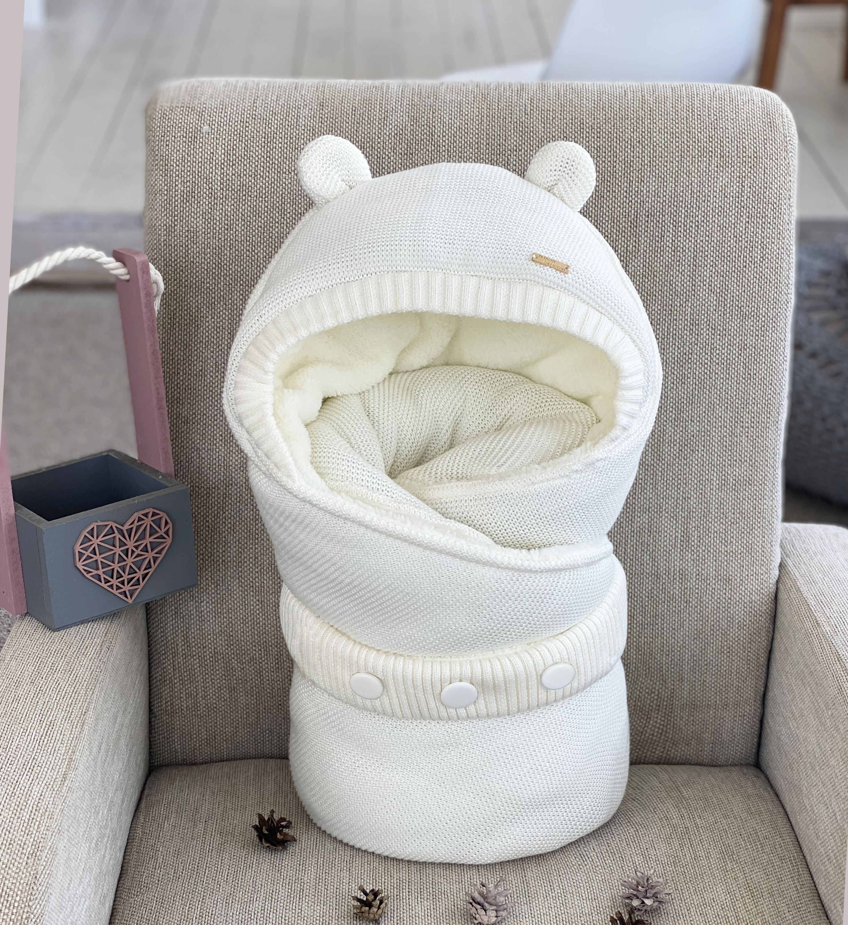 

Конверт зимний Baby Va Мишка молочный