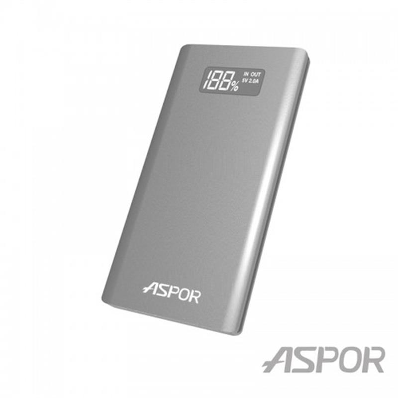 

Универсальная мобильная батарея Aspor A387S 10000mAh Silver
