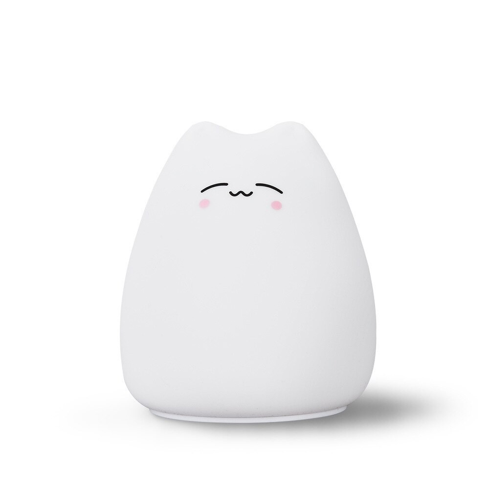 

Детский силиконовый ночник LED clever cat 7 режимов цвета
