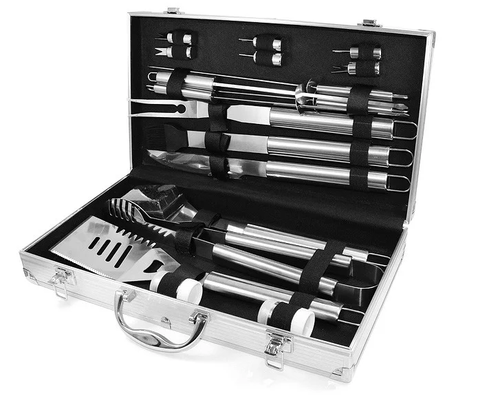 

Набор для барбекю мангала гриля в алюминиевом кейсе BBQ Tools Set AL 18 предметов (A0021)
