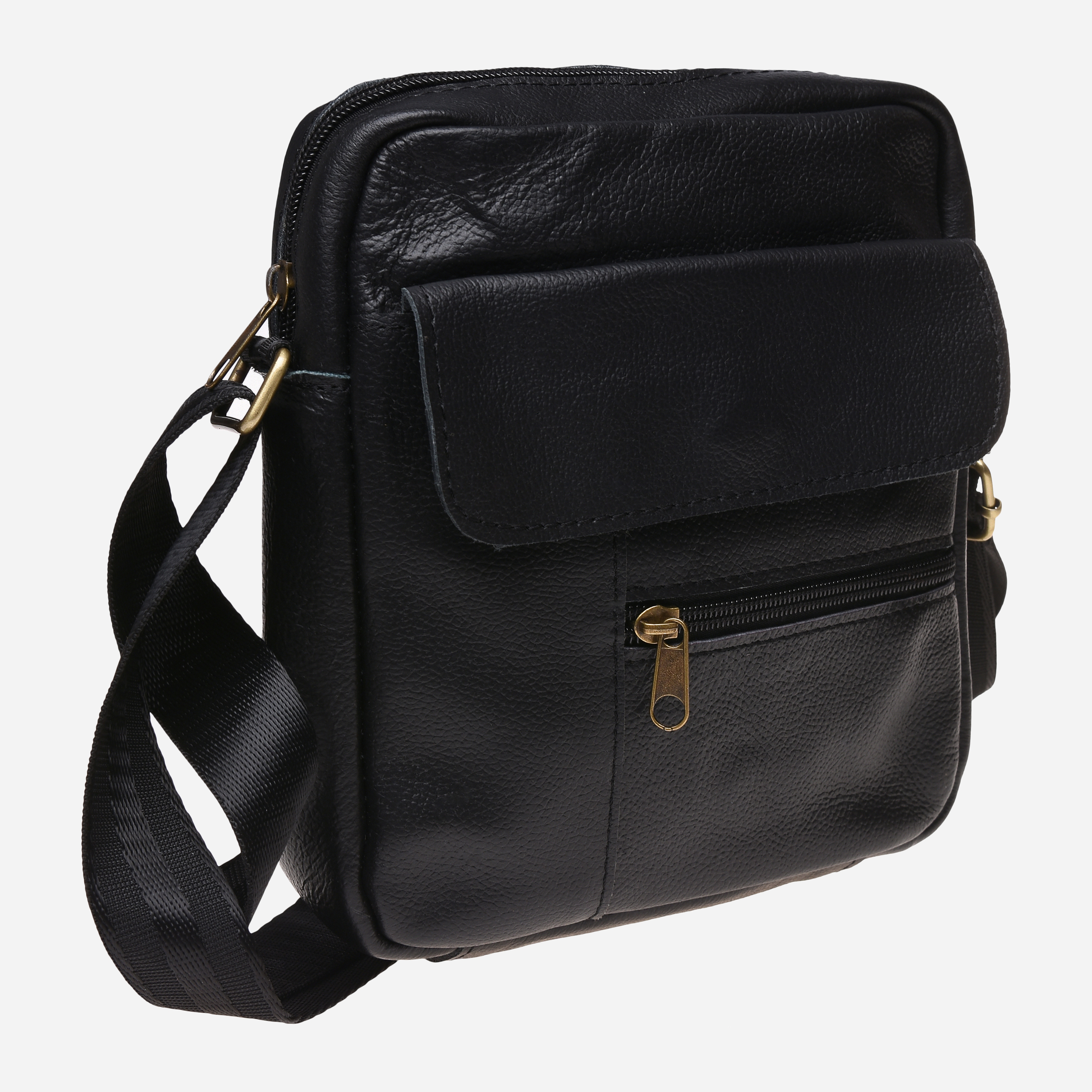 

Мужская сумка кожаная Laras K10111 Black