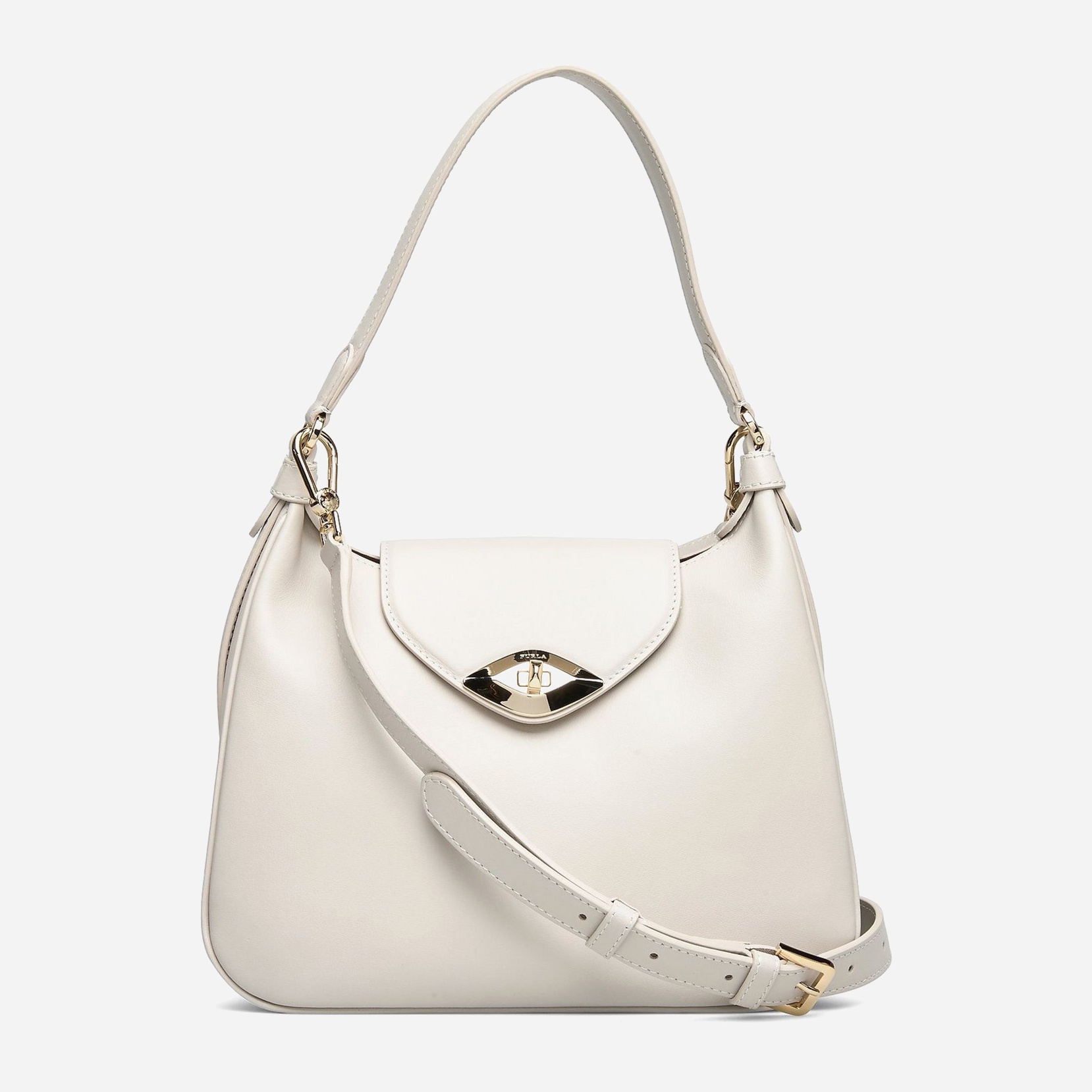 

Женская кожаная сумка Furla Eye S Hobo 1045251 Молочная
