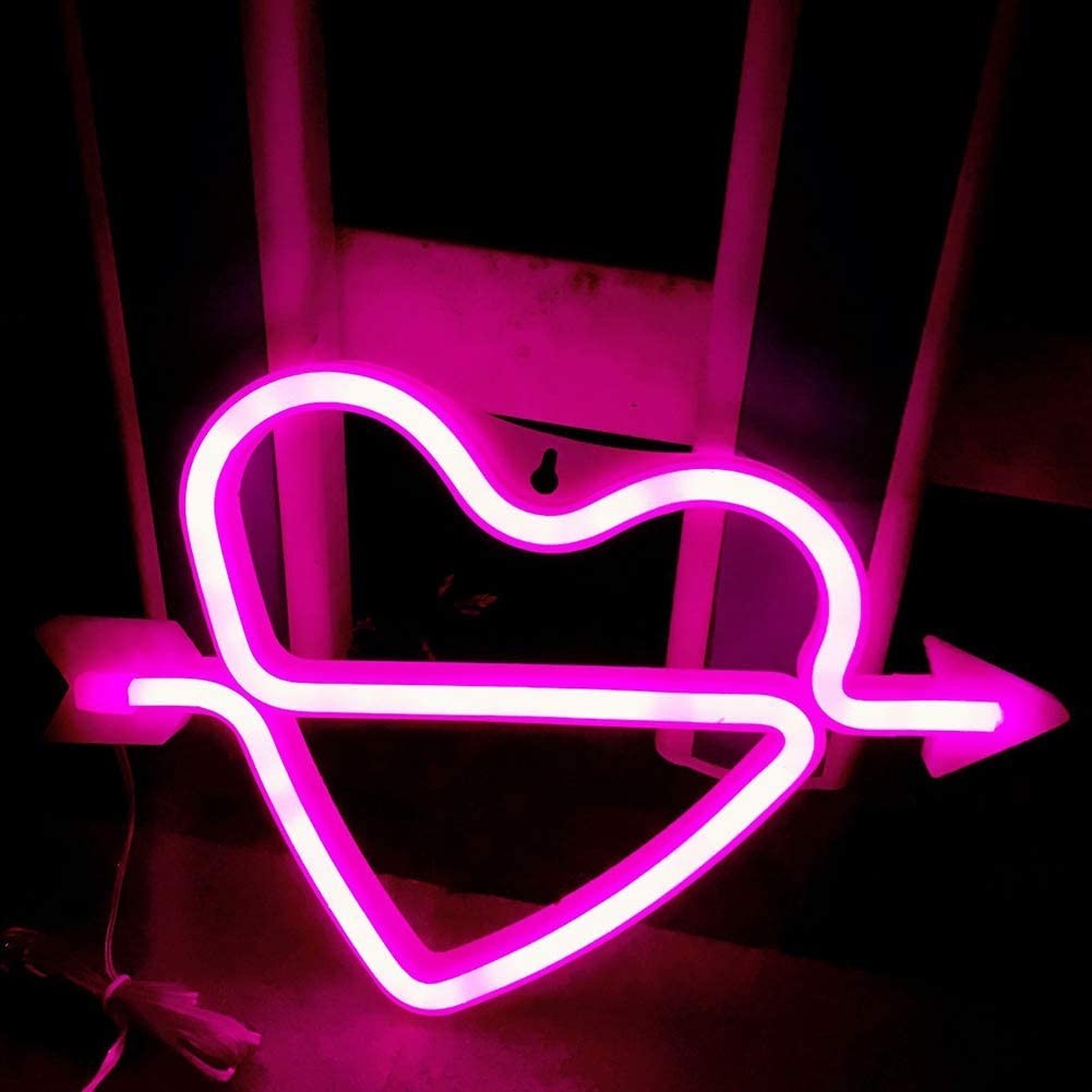

Настенный неоновый светильник-ночник Сердце Heart Decoration Lamp - Розовое