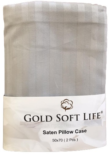 

Набор наволочек Gold Soft Life Сатин Basic Stripe 50х70 2 шт Серый (ts-02731)