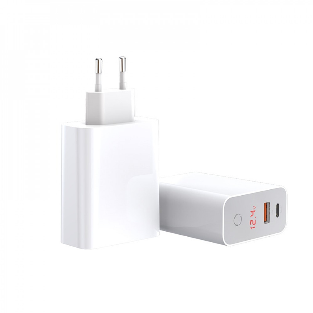 

Сетевое ЗУ адаптер Baseus Speed PPS Intelligent Power-Off PD3.0+QC3.0 45W белый