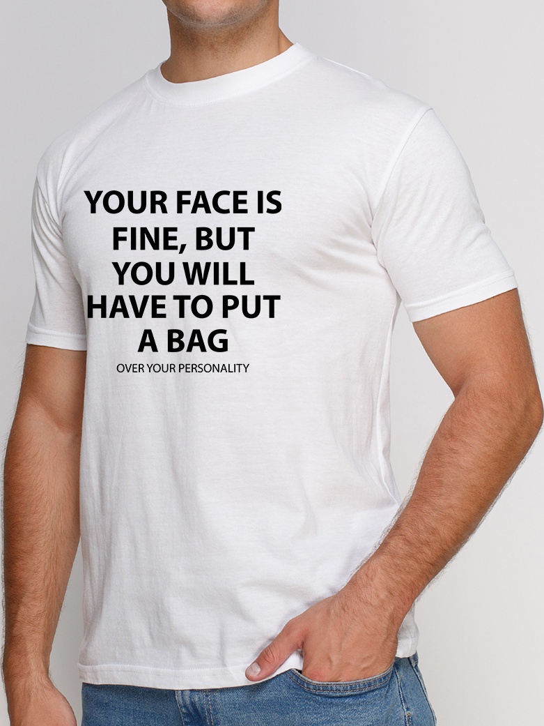 

Футболка Manatki Йор Фейс д1737  Белая, Футболка Manatki Йор Фейс д1737 M Белая