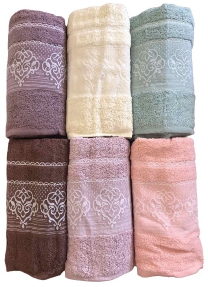 

Набор махровых полотенец Gulcan Cotton Petra 70х140 6 шт (ts-02697)