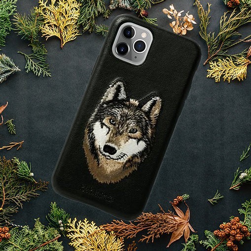 

Кожаный чехол Santa Barbara с вышивкой "Волк" для iPhone 11 Pro