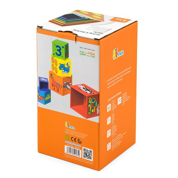 

Деревянные кубики-пирамидка Viga Toys (59461)