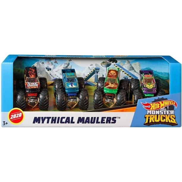 

Набор машинок Hot Wheels Monster Trucks Mythical Maulers 1:64 Внедорожник 4 шт. GBP23 - GJG94