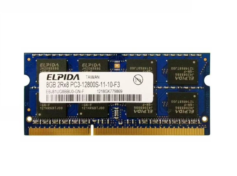 

Оперативная память Elpida SODIMM DDR3 8Gb 1600MHz PC3-12800 (EBJ81UG8BBU0-GN-F)