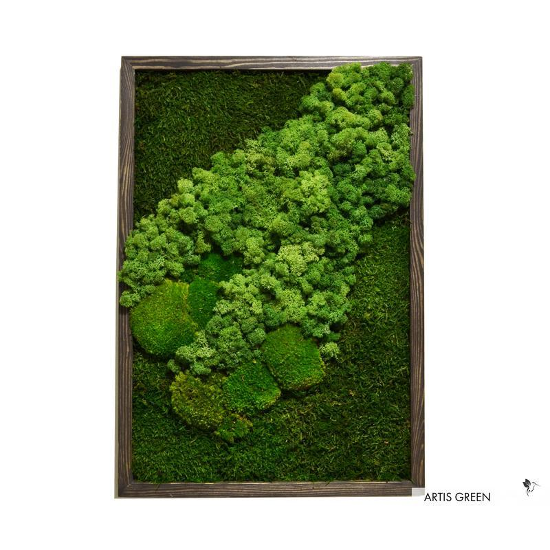 

Картина Artis Green в темной рамке со мхом Forest colors-2 P27
