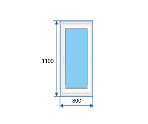 

Окно металлопластиковое Aluplast 1 Ideal 7000 85 mm глухое 800х1100 мм белое